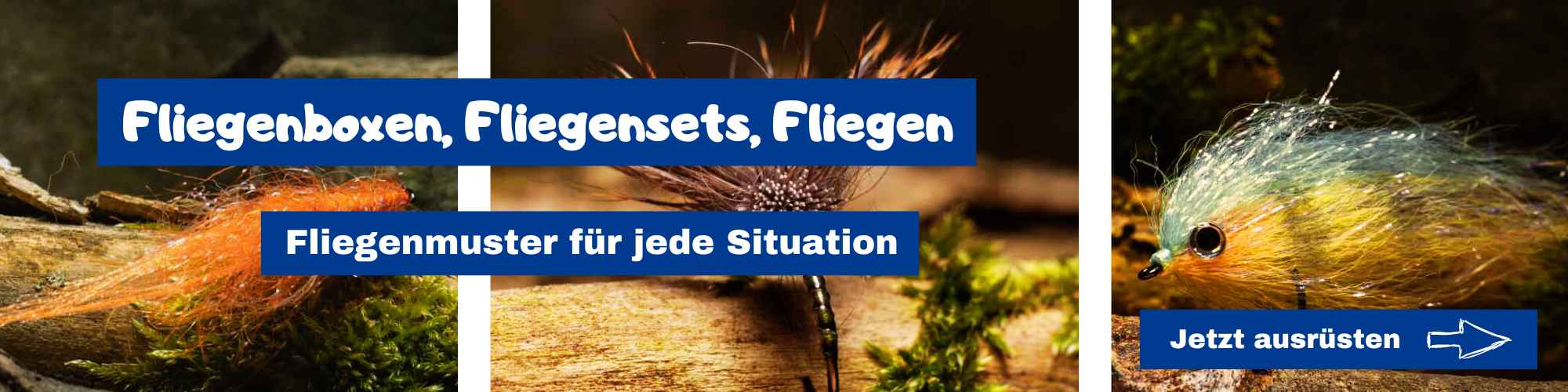 Fliegenboxen, Fliegensets, Fliegen